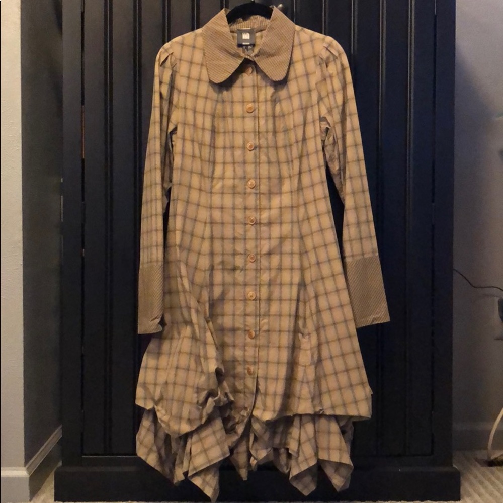 Lilith flounced shirt dress